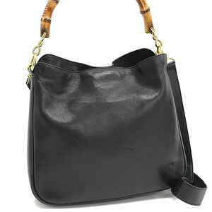Gucci handbag Bamboo Leather Black